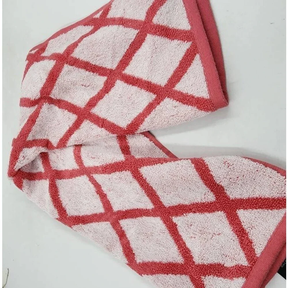 Lauren Ralph Lauren Sanders Diamond Cotton Hand Towel Unisex 16 x 30 True Rose